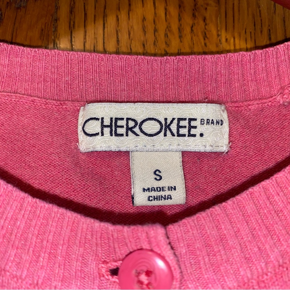 Cherokee Women's Pink Cardigan Sweater - Picture 3 of 5